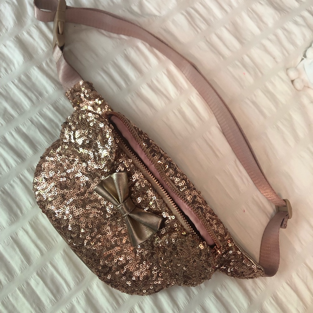 Loungefly Rose Gold Sequin Waist Bag